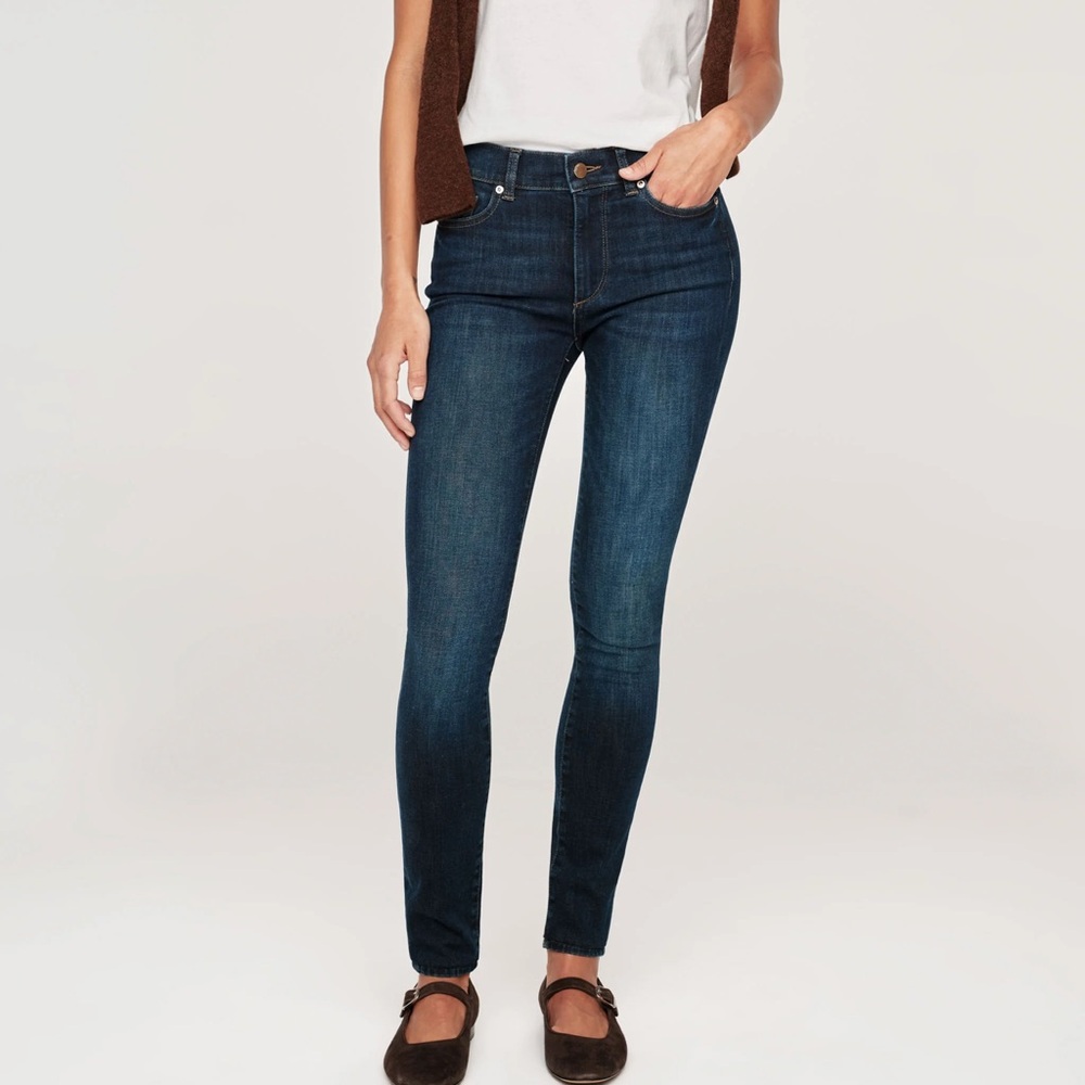 DL1961 Blue Florence Skinny Mid Rise Instasculpt™ 30" Jeans